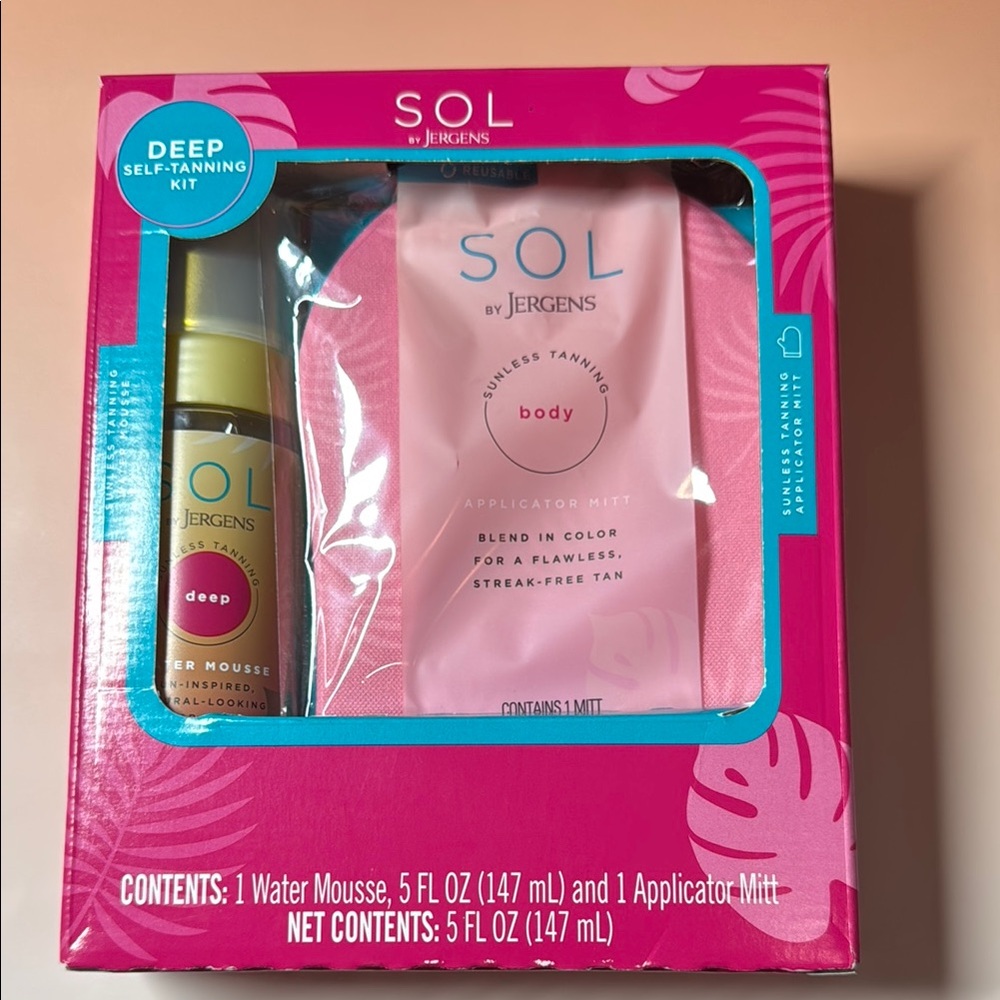 SOL By Jergens Deep Self-Tanning Kit NIB